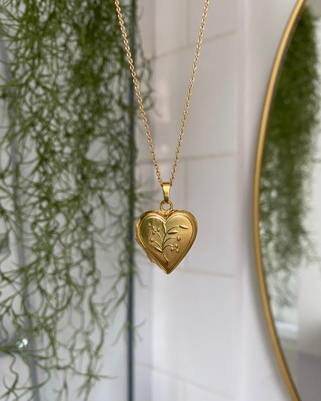 Collier coeur locket vintage